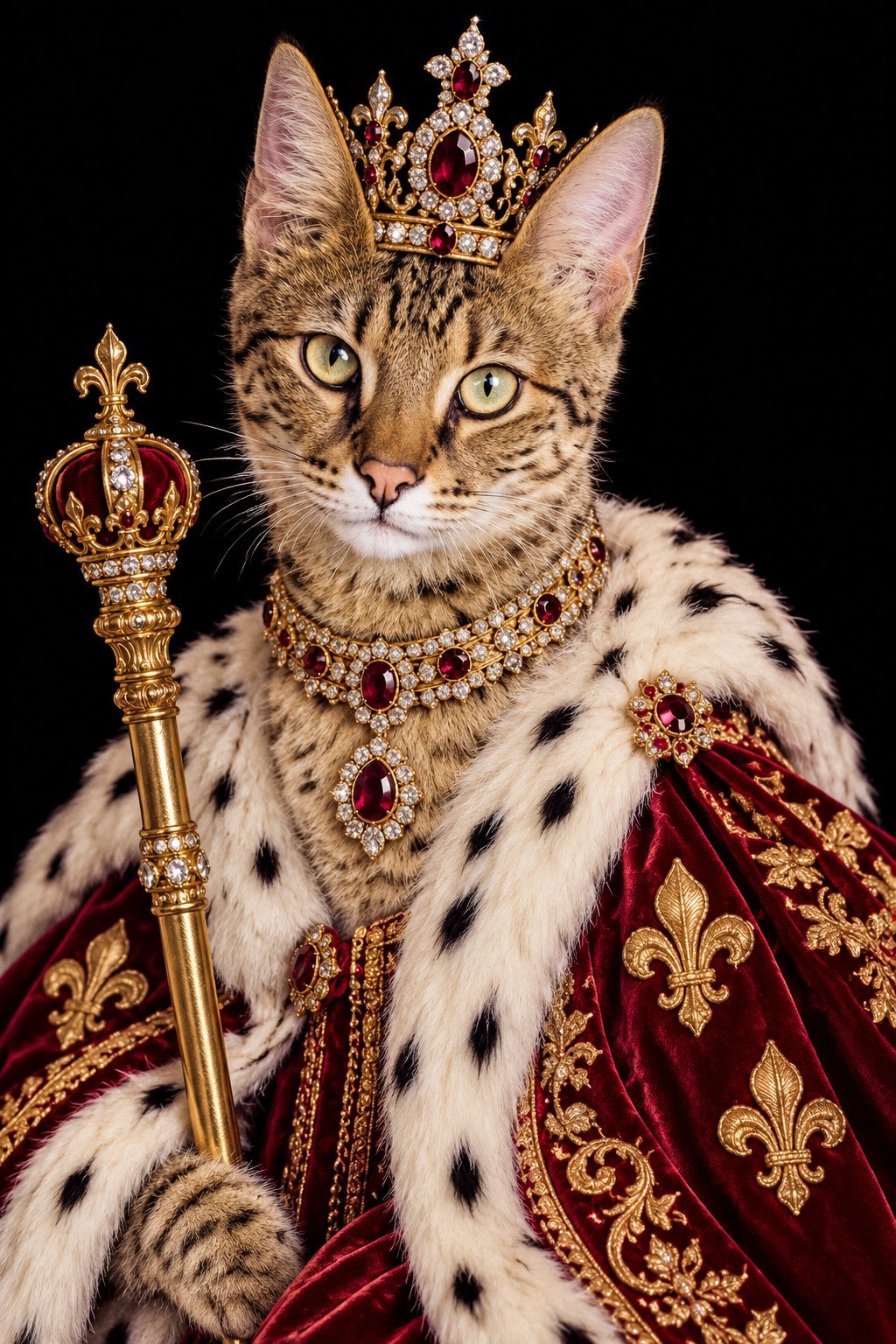Royal cat portrait
